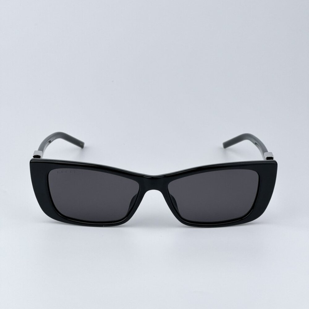 Gucci Women BRAND NEW Sunglasses Black Grey Cat Eye GG1681S 001